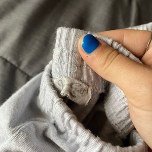 One size only gray shorts!